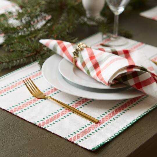 DII® Joyful Snowflakes Jacquard Placemats, 4ct.